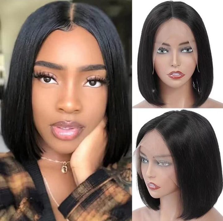 Straight human hair wigs